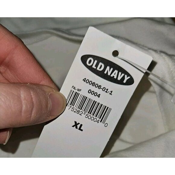 NEW Old Navy Tee Long-Sleeve Shirt V-neck White Size XL READ AS IS - Picture 10 of 15